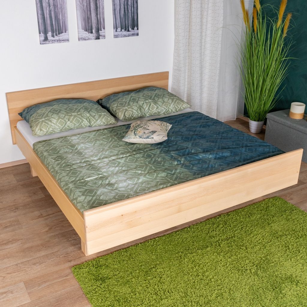 Bett Buche 180 x 200 cm Natur