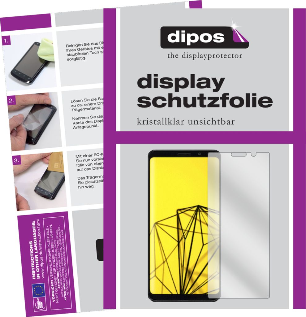 5x Schutzfolie für Fx Tec Pro 1 klar Displayschutzfolie Folie Display Schutz dipos