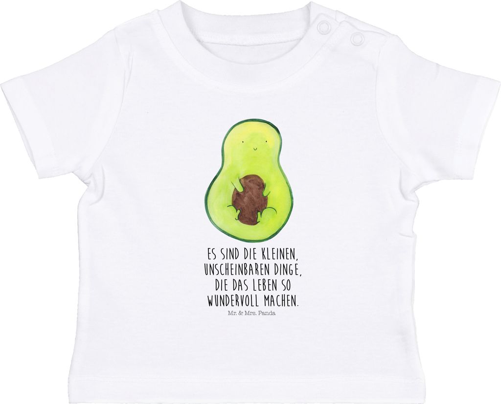 Mr. & Mrs. Panda Babyshirt Avocado Kern 0. - 6. Monat - Produktbild 