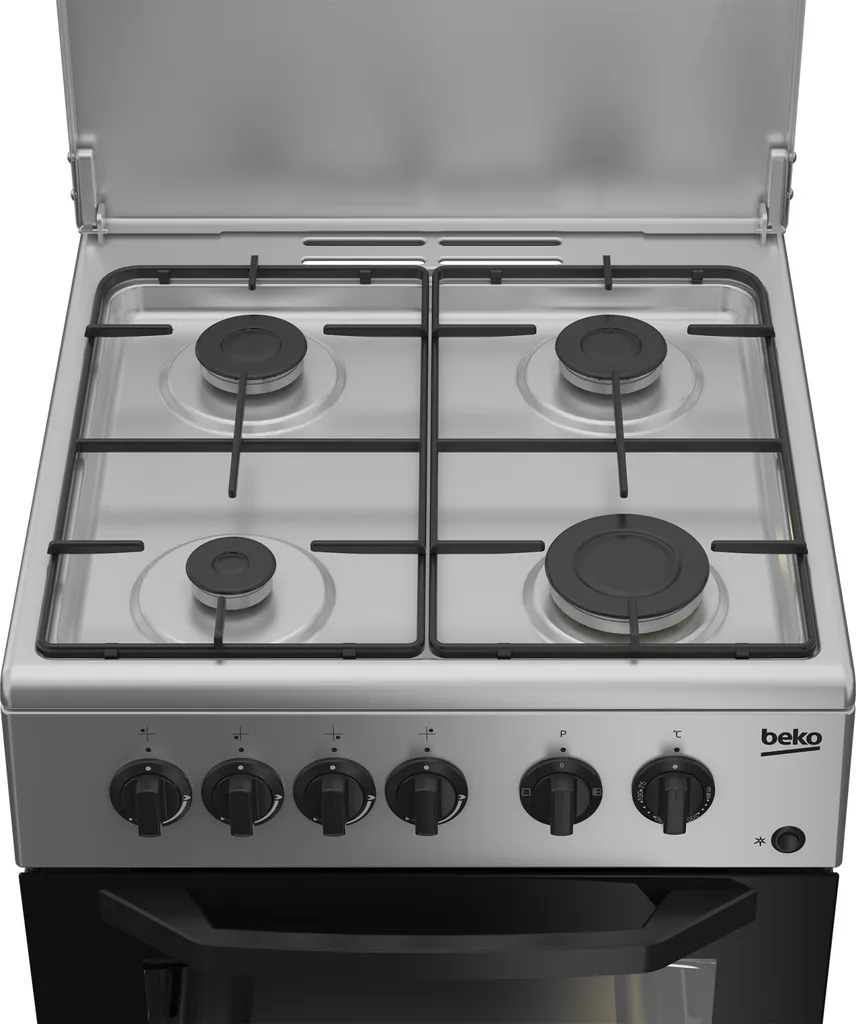 Cuisinière Beko CSS42014FS Classe A avec Four Électrique et Feux Gaz