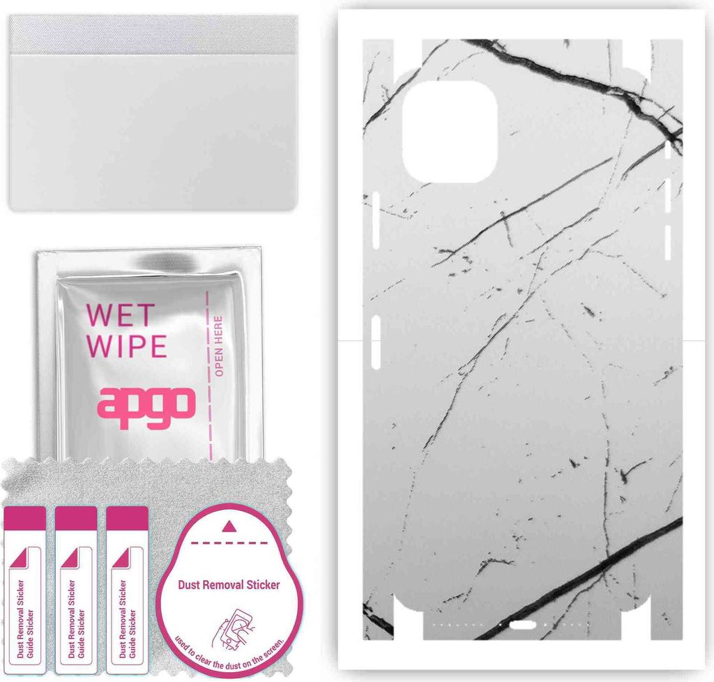 apgo Rückseite + Seiten Schutzfolie, Skin, kompatibel mit Apple iPhone 11 Pro Max, Hinten Displayschutzfolie aus Vinylfolie, kratzfest, einfache M...