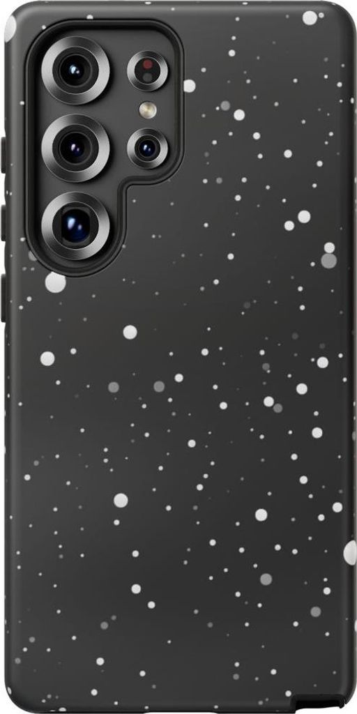 Minimalistische Weltraum-Optik mit weißen Punkten – Hülle Kompatibel mit Samsung Galaxy S25 Ultra