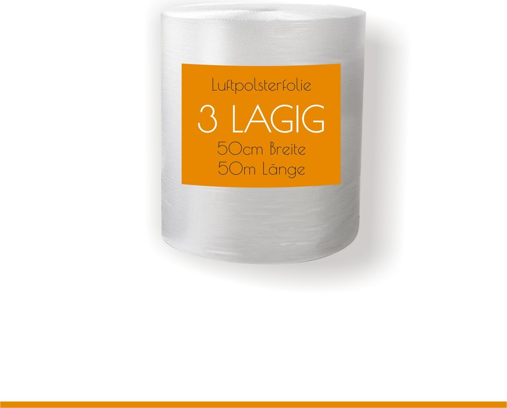 Luftpolsterfolie 3 lagig 50cm x 50m 3-lagig Noppenfolie Produktbild 