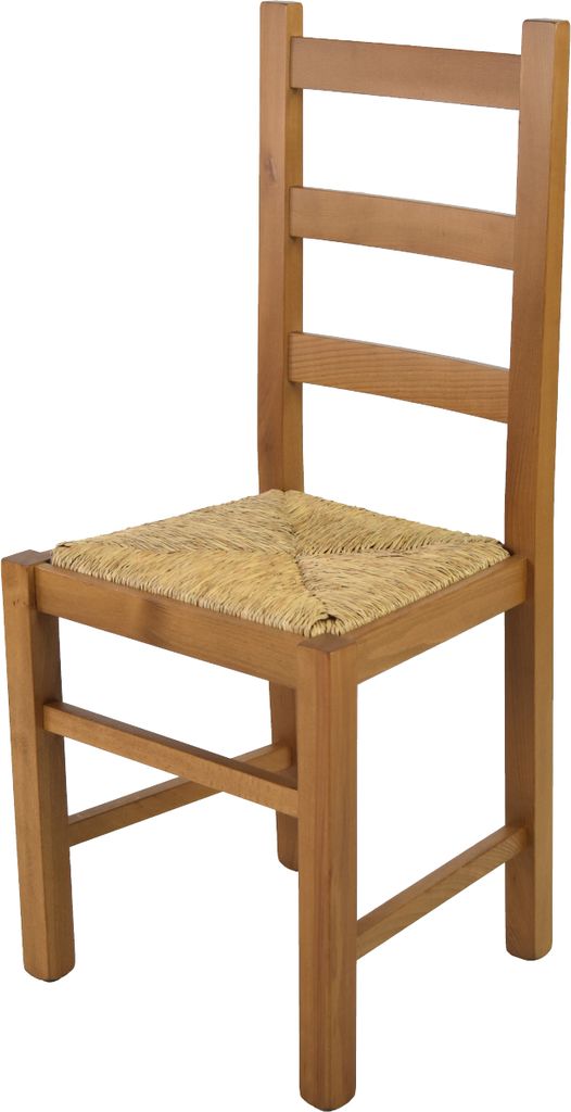 t m c s Tommychairs - Stuhl RUSTICA für Küche und Esszimmer, robuste Struktur aus Buchenholz, in der Farbe Eichenholz lackiert und Sitzfläche au...