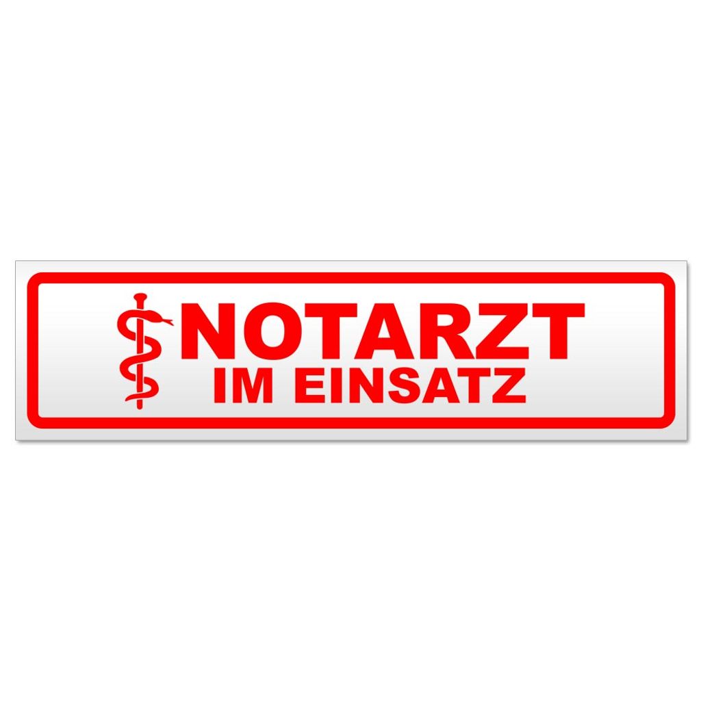 Notarzt im Einsatz Magnetschild Schild magnetisch