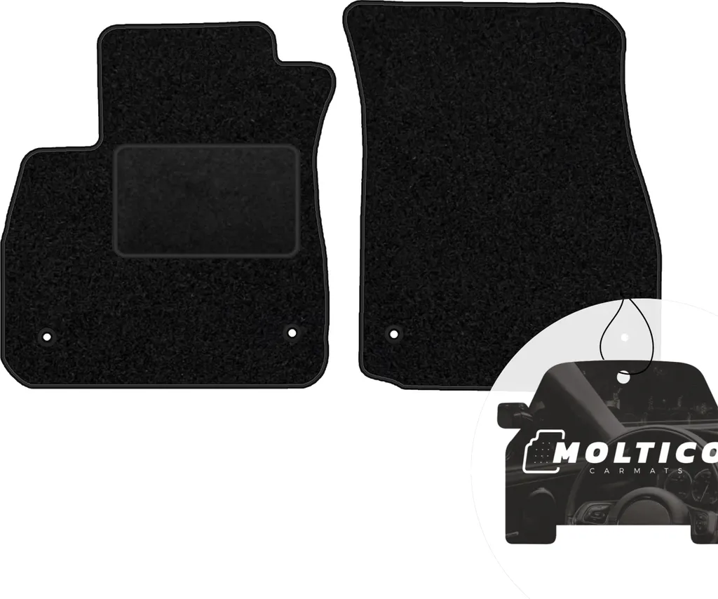 moto-MOLTICO tappetini anteriori auto velours tappetini auto nero set tappetini 2 pezzi adatto per Opel Insignia II dal 2017