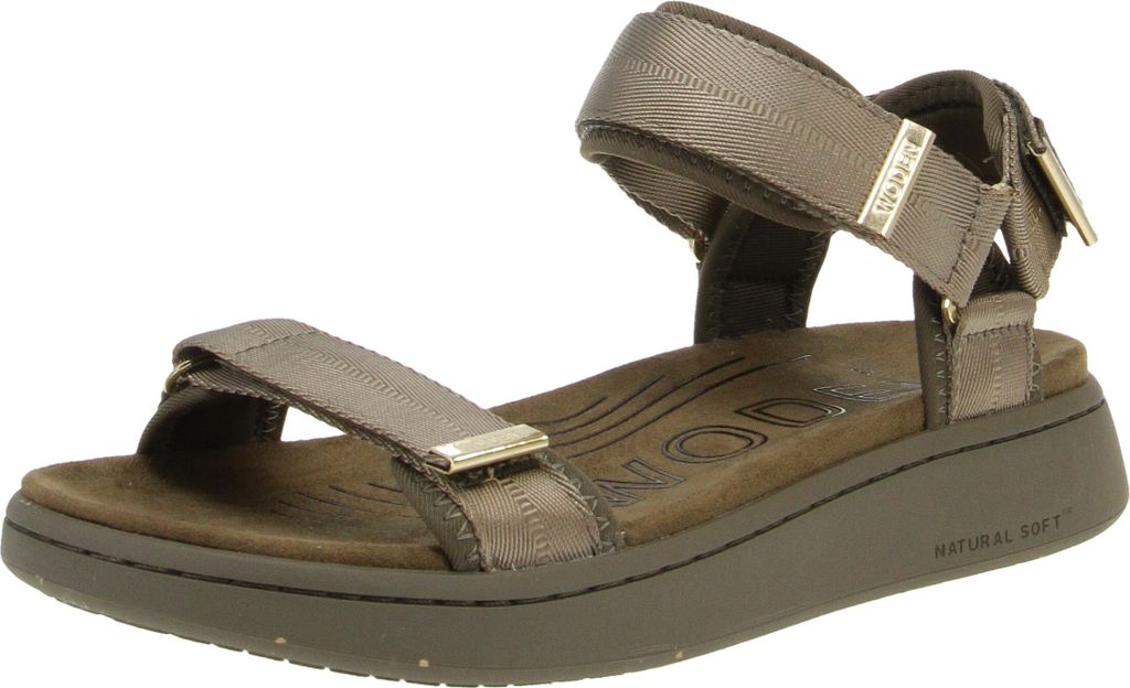 Woden WL926 Line - Damen Schuhe Sandaletten - 295-Dark-Olive, Größe:41 EU