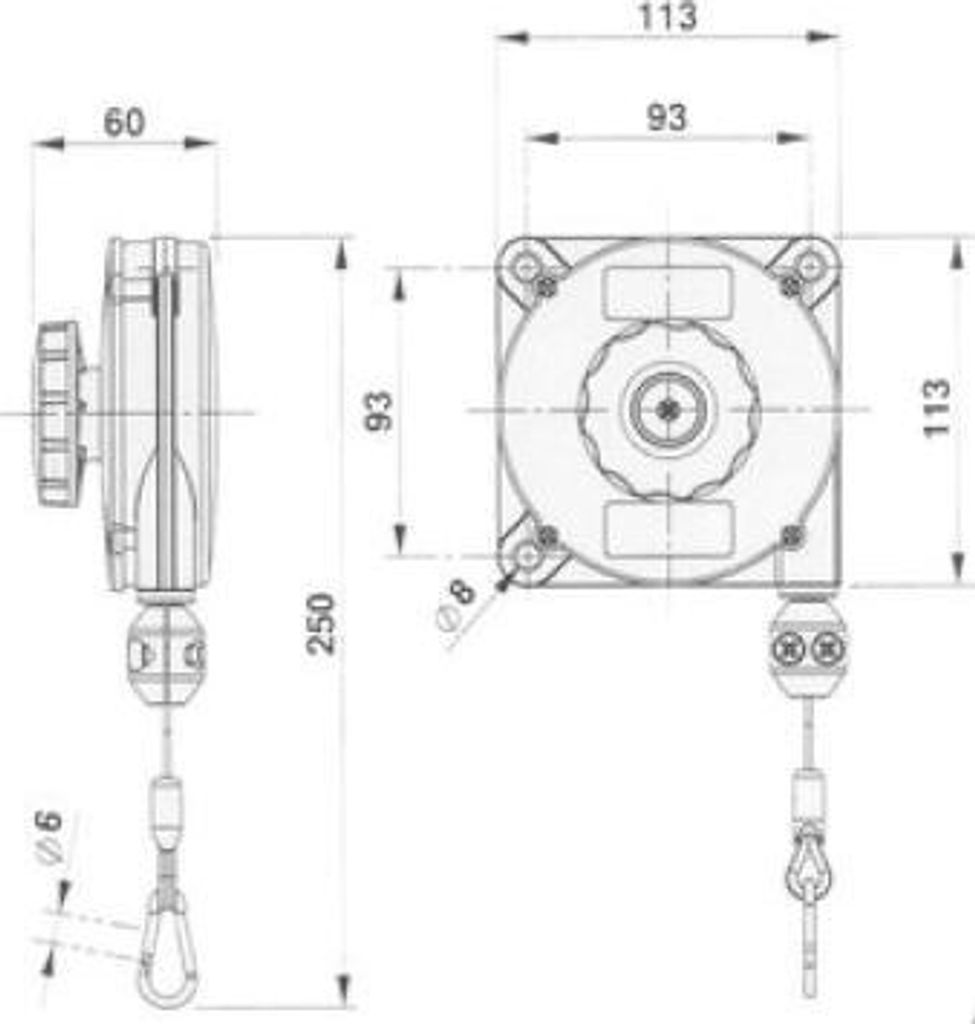 ELMAG Federzug-Balancer EPS 632, 2 - 3 kg / 1,6m AL