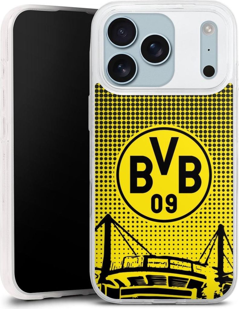 DeinDesign Slim Hülle für Apple iPhone 17 Pro Silikon Case Ultra Dünn Handyhülle BVB Borussia Dortmund Stadion