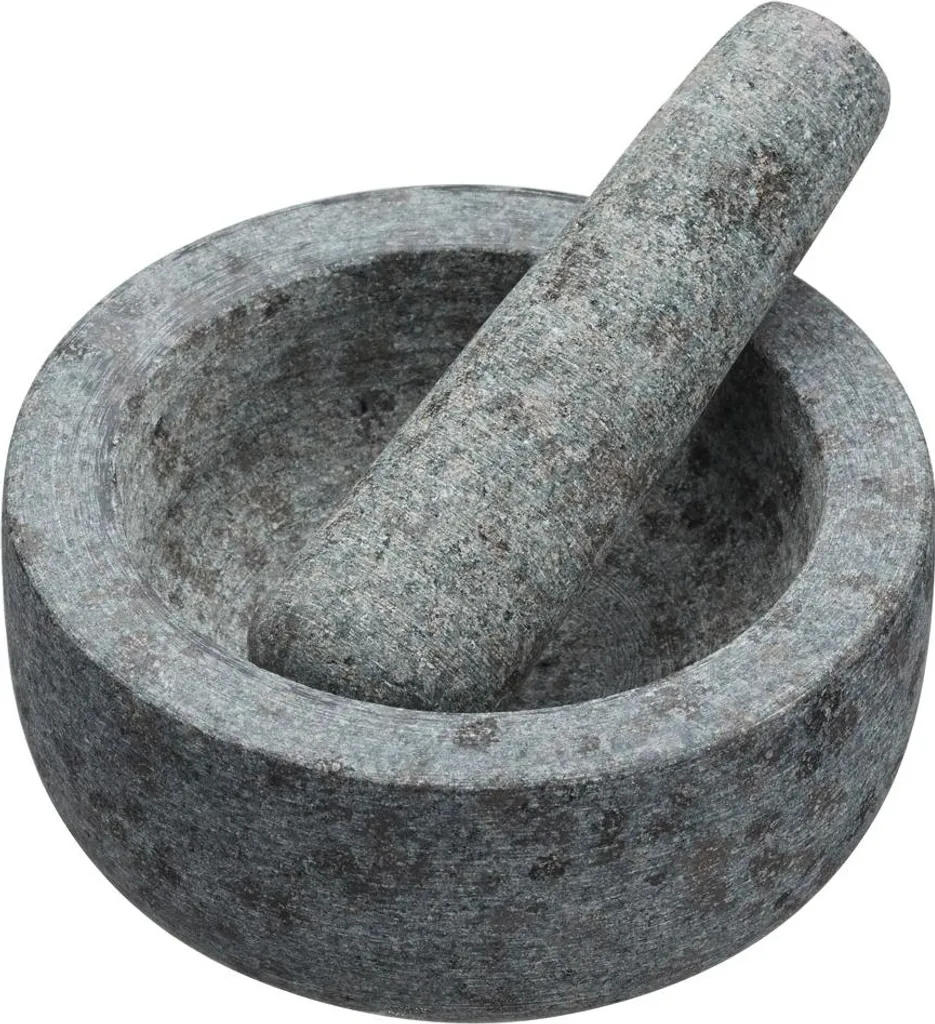 Set Mortaio MasterClass Granito Grigio 12x9 cm | Design Non Poroso