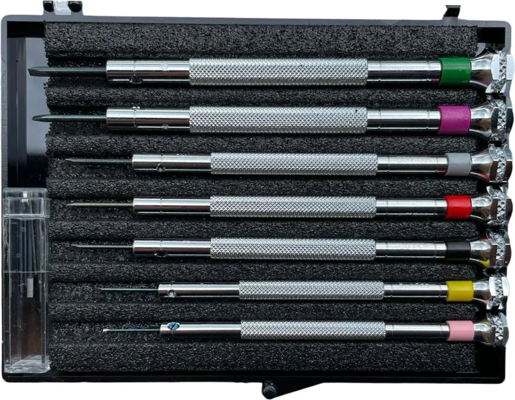 Tournevis d'Horloger Beco Technic : Set de 7 Pièces avec Étui de Rangement