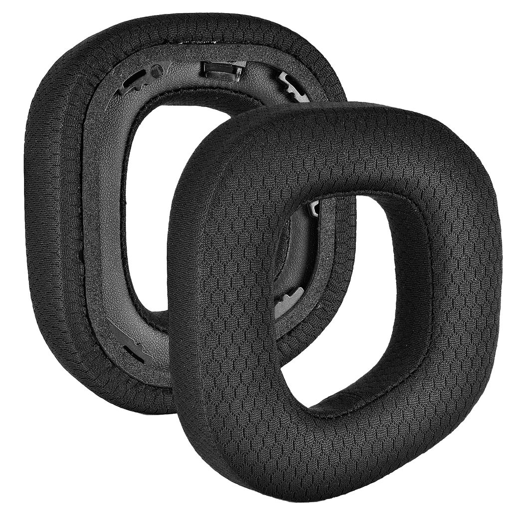 1 Paar Kopfhörerkissen verdickte bequeme schwarze Bluetooth-kompatible Headset-Ohrpolster für Corsair HS80 RGB Wireless-1