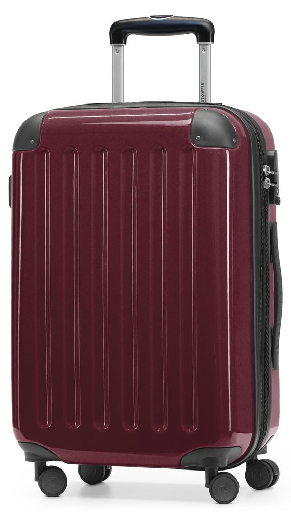 HAUPTSTADTKOFFER Alex - Handgepäck Hartschalen-Koffer Flugzeug erweiterbar Kabinen-Trolley Carry-On Hand Luggage Hardcase, 4 Rollen, 55 cm, 42 L,B...