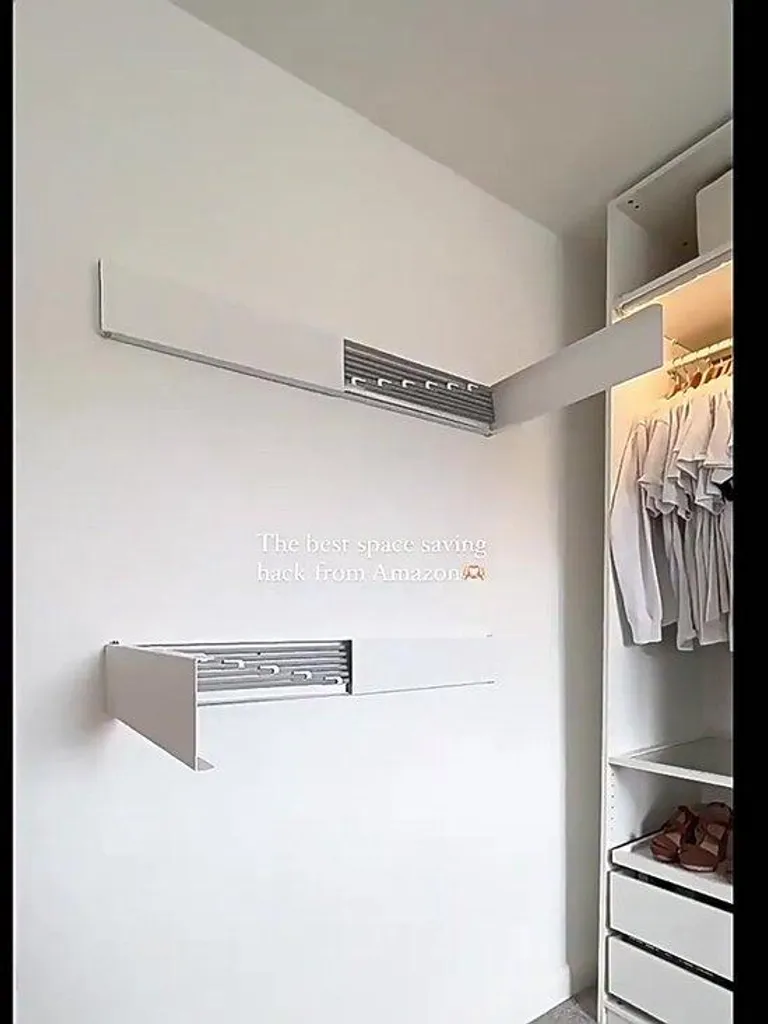 Sèche-linge mural pour balcon et salle de bain 100x50cm extensible - 2