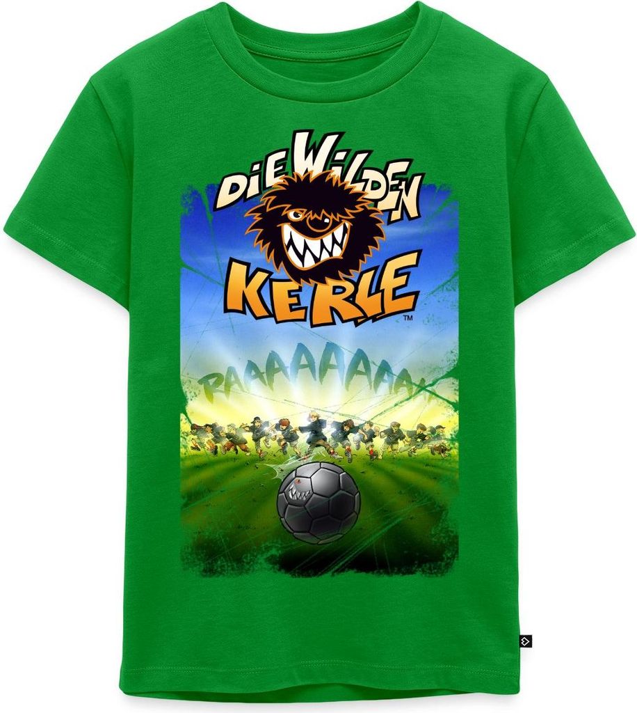 Spreadshirt Die Wilden Kerle Angriff Kinder Premium T-Shirt, 98/104 (2 Jahre), Grün