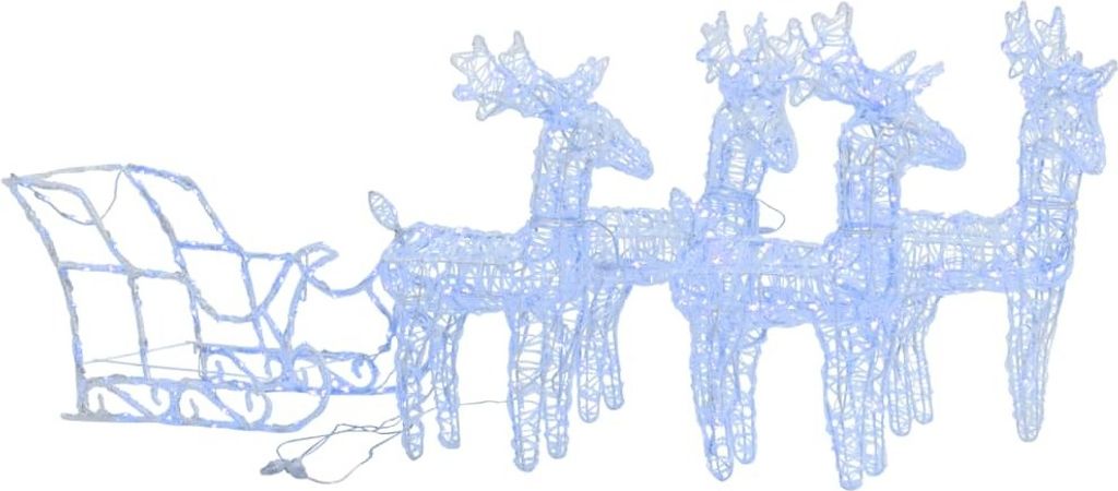 vidaXL Weihnachtsdekoration Rentiere & Schlitten 280x28x55 Produktbild 
