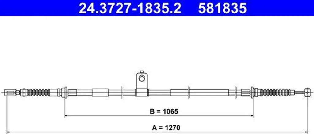 Câble Frein à Main MX-5 ATE 24.3727-1835.2 en Acier Gaine Haute Densité