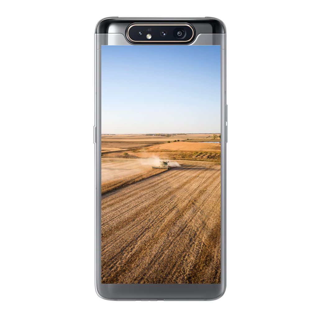 MuchoWow Handyhülle Schutzhülle Hülle für Samsung Galaxy A80 Feld - Bauernhof - Traktor - Landwirt - Landleben Silikon Softcase Handy Hülle ...