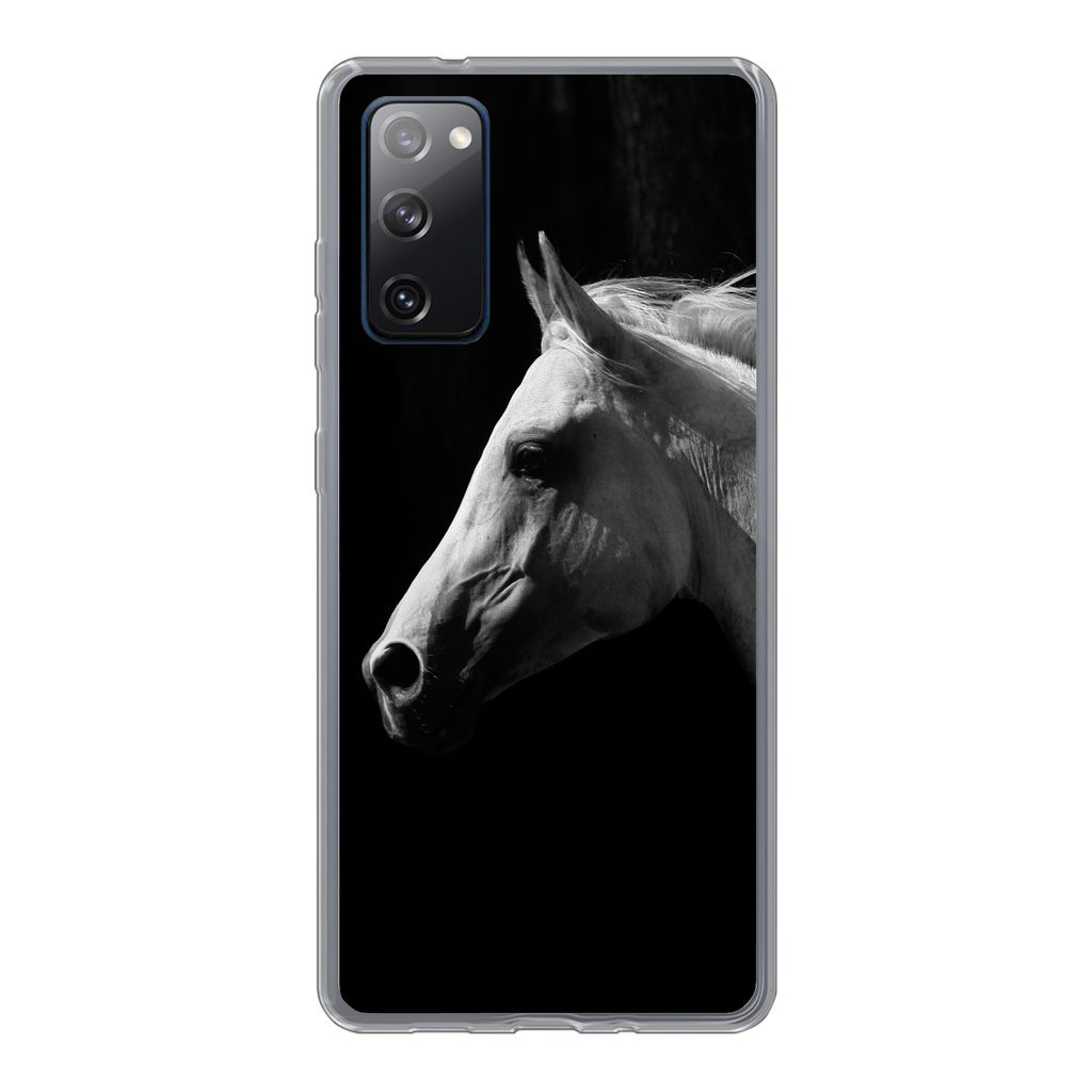 MuchoWow Handyhülle Schutzhülle Hülle für Samsung Galaxy S20 FE Pferde - Tiere - Porträt Silikon Softcase Handy Hülle