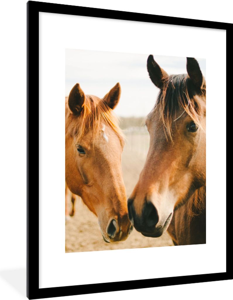 MuchoWow® Gerahmtes Poster Pferd - Strand - Tiere 60x80 cm Produktbild 