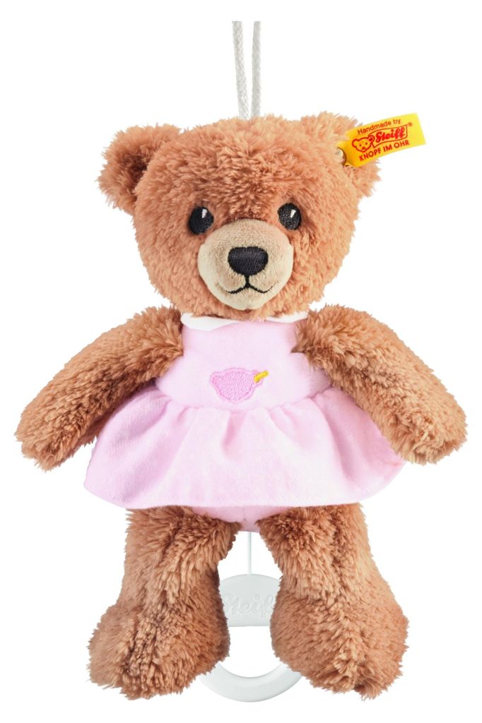 Steiff Schlaf Gut Bär Spieluhr, rosa, 20 cm