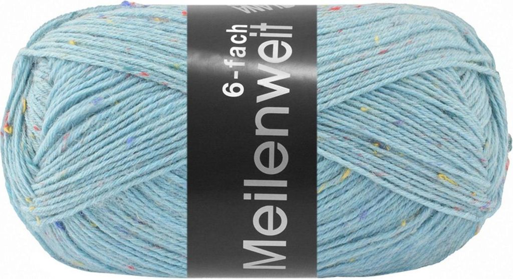 Lana Grossa - Meilenweit 6-fach 150g Tweed 9685 minttürkis