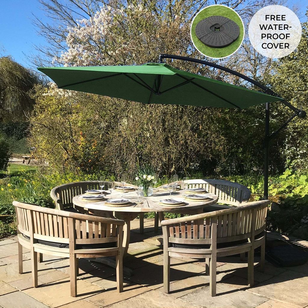 3m freischwingender Sonnenschirm Freischwinger Gartenschirm mit Kippfunktion,