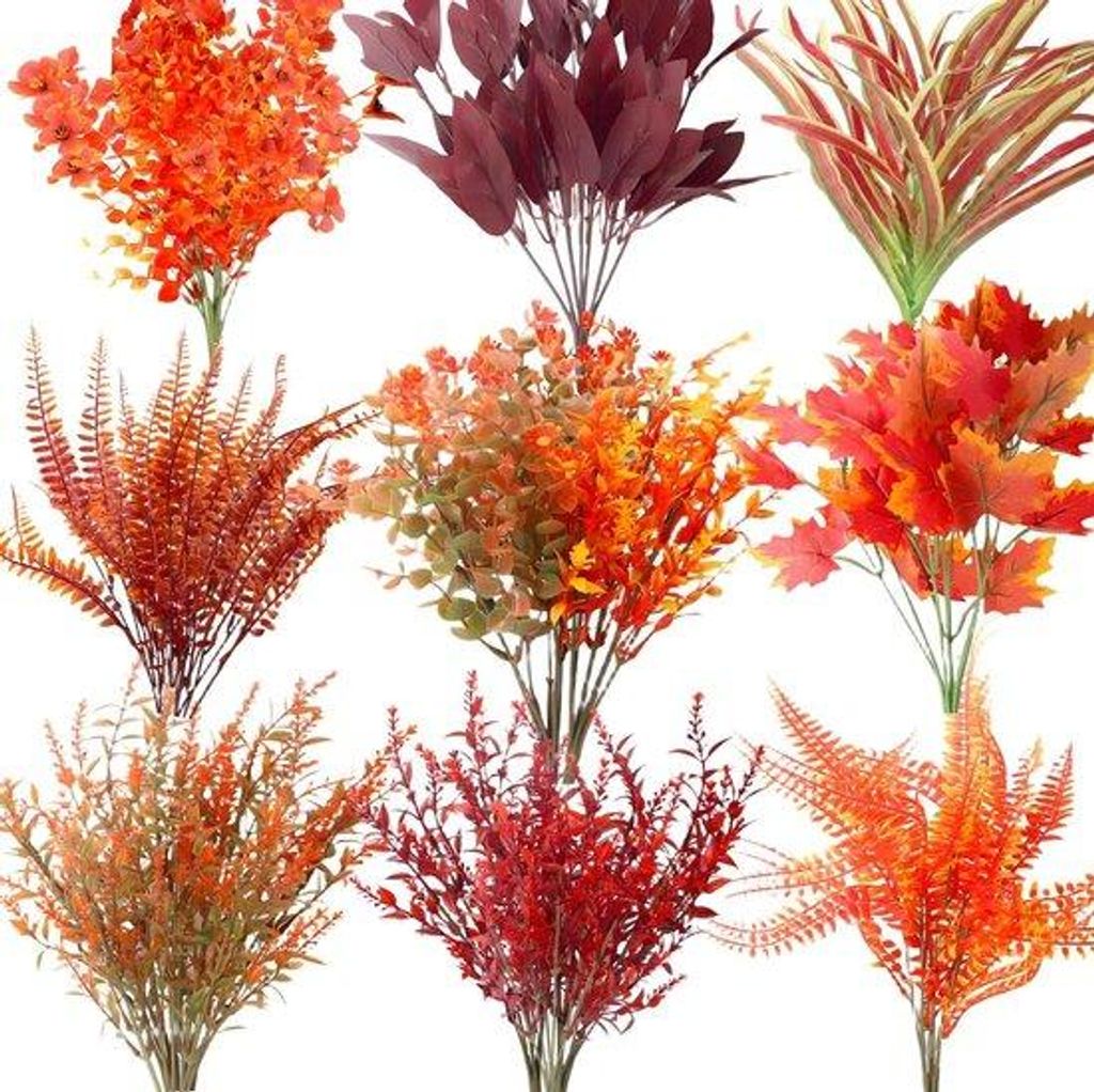 Leuchtende Kunstherbstblumen für Innen- und Außendekoration