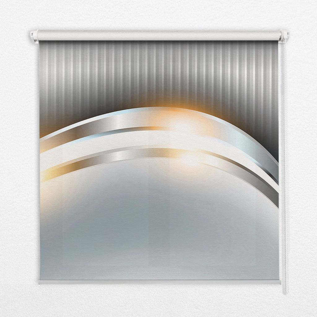 Seitenzug-Rollo Fensterrollo Jalousie - Lichtdurchlässig Springrollos - 130x180 cm - Abstraktes Metall
