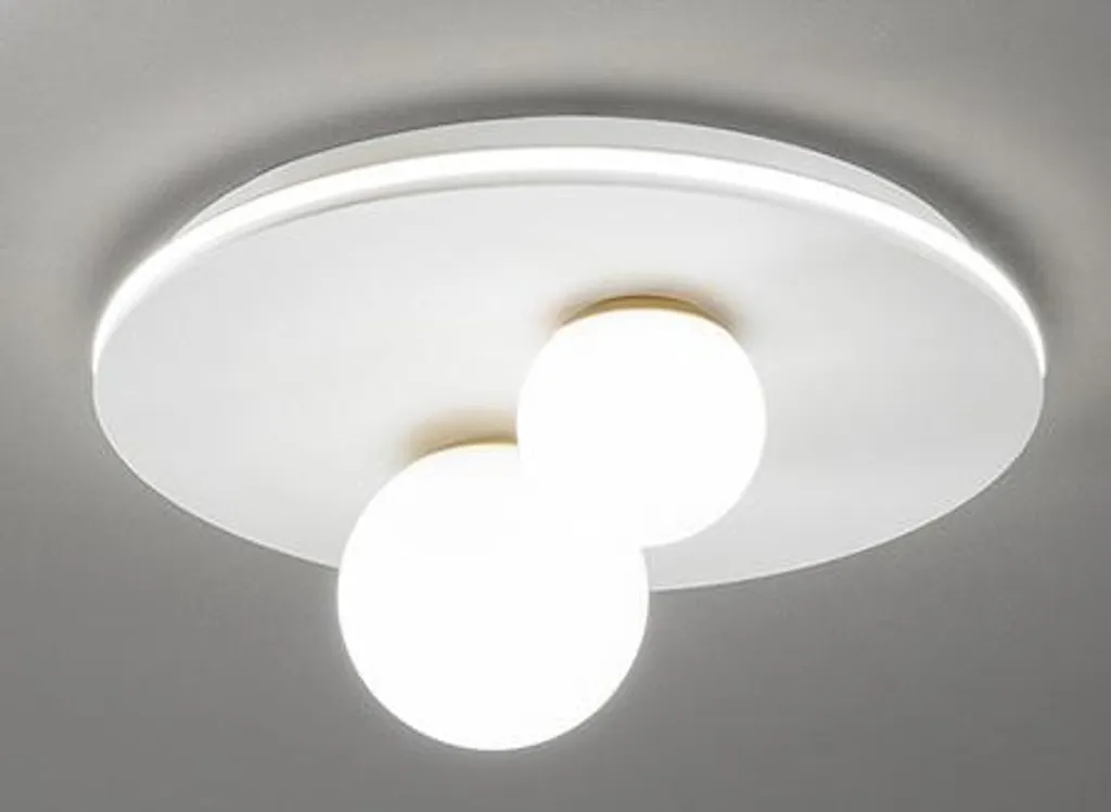 Plafonnier LED 38W blanc chaud 3000K avec diffuseur en verre opale