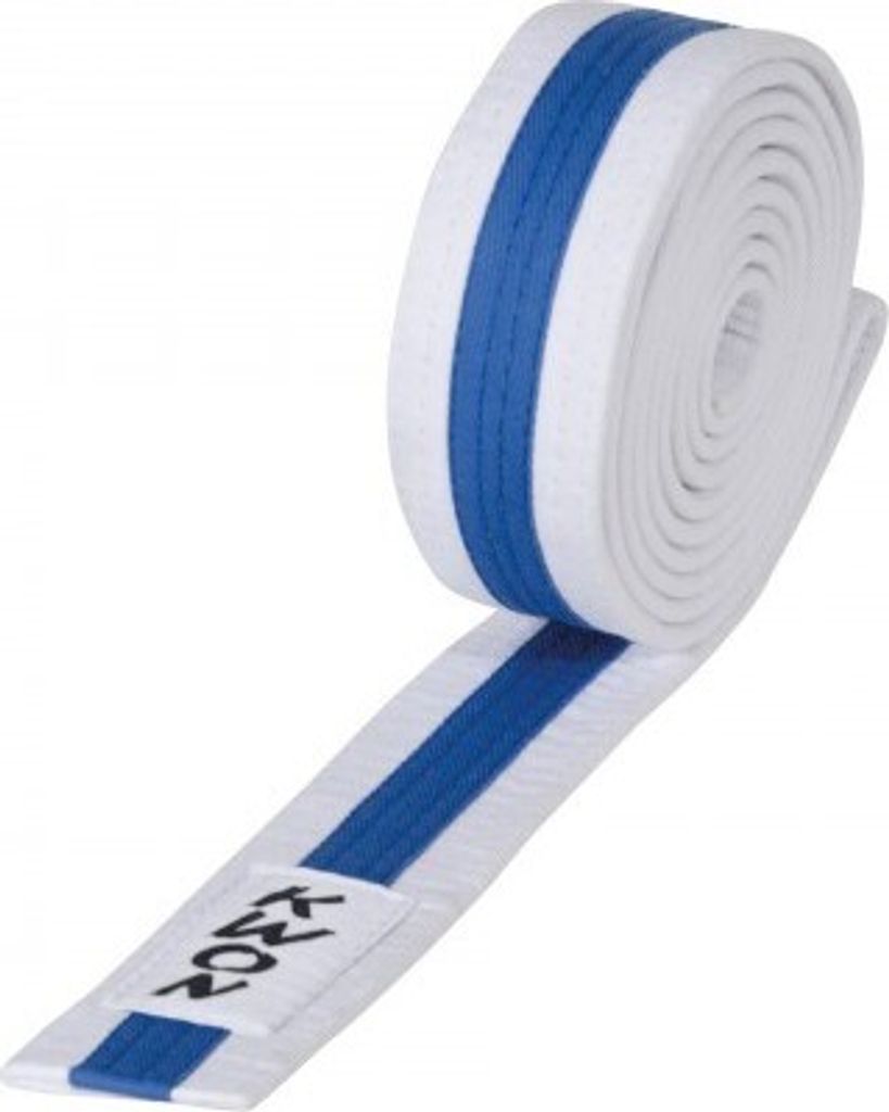 Kindergürtel mehrfarbig. versch. Längen weiß/blau/weiß 300