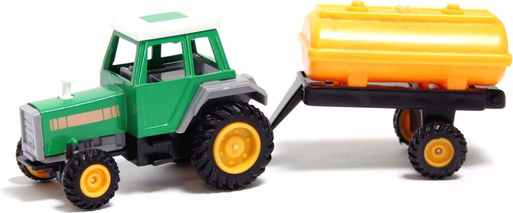 Spielzeug Traktor mit Anhänger 14cm Landmaschine Bauernhof Fahrzeug Kinder Geschenk