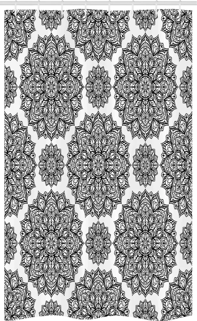 Decorazione Bagno Mandala Tenda Doccia Tessuto 120x180 ABAKUHAUS