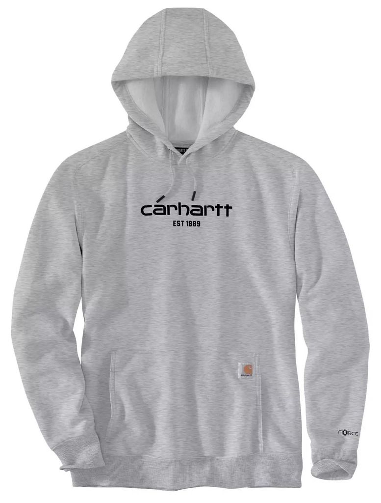 Carhartt Lightweight Logo Graphic Hoodie (Light Grey,M)