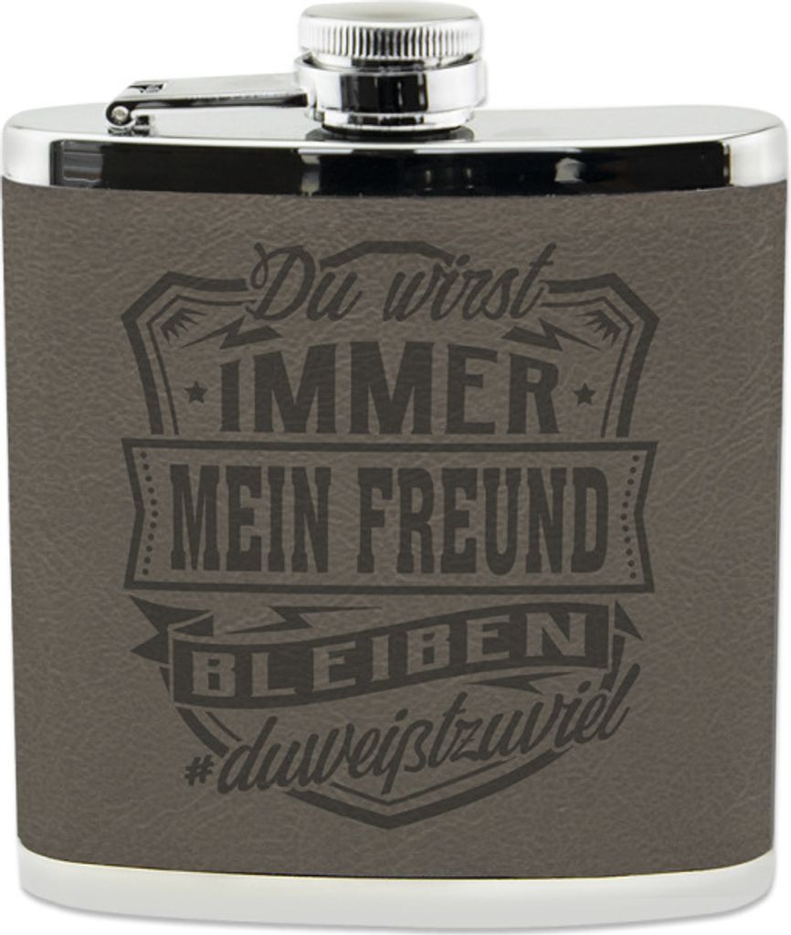 Personalisierter echter Kerl Flachmann- Freund Produktbild 