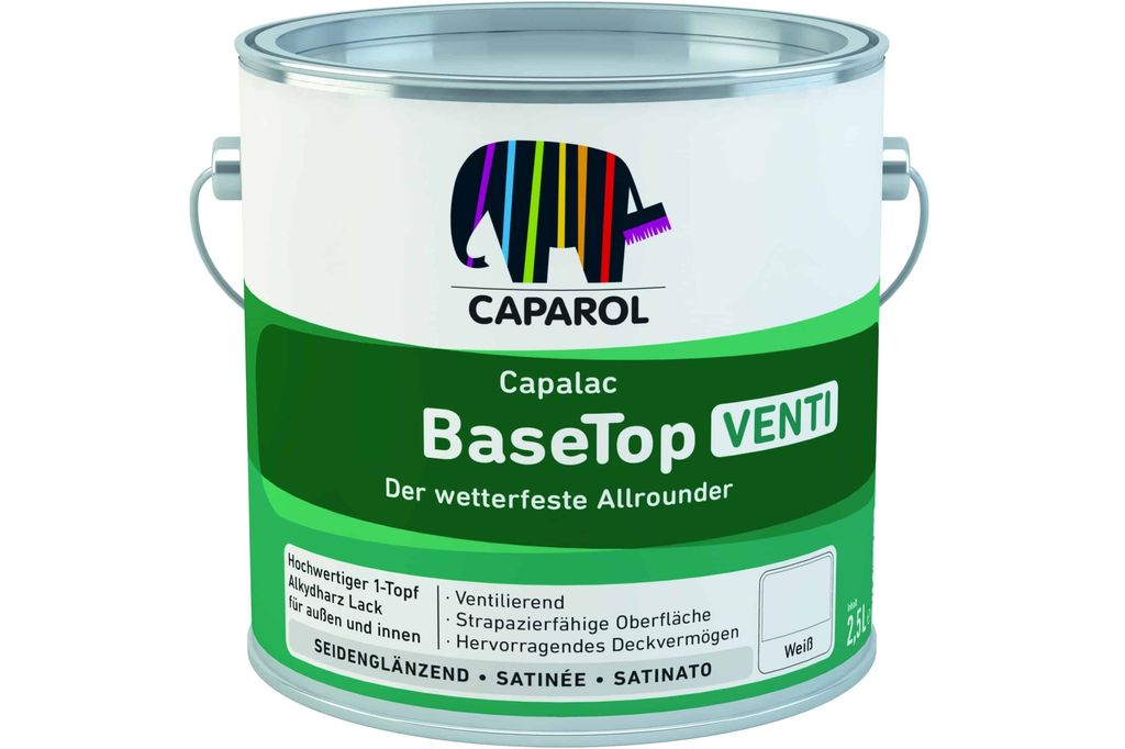 Caparol Capalac BaseTop Venti, weiss, 2,5l Produktbild 