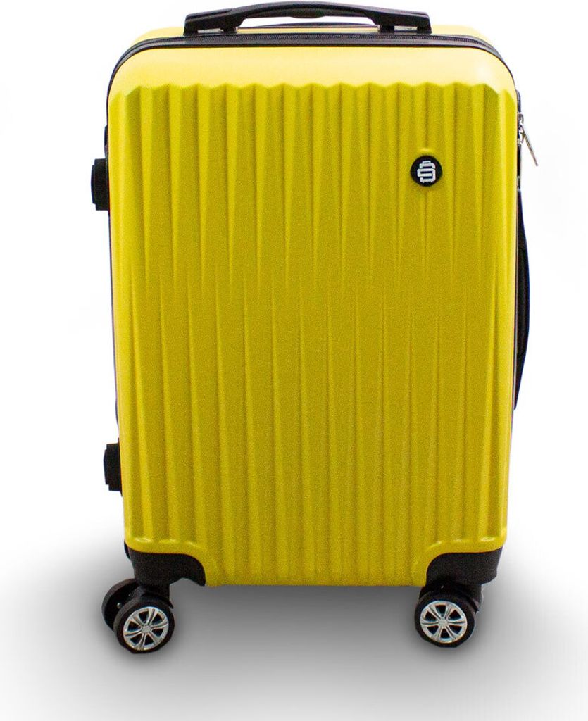 Valise Cabine Rigide Monopol - Coque ABS Champagne - Trolley 4 Roues - Robuste