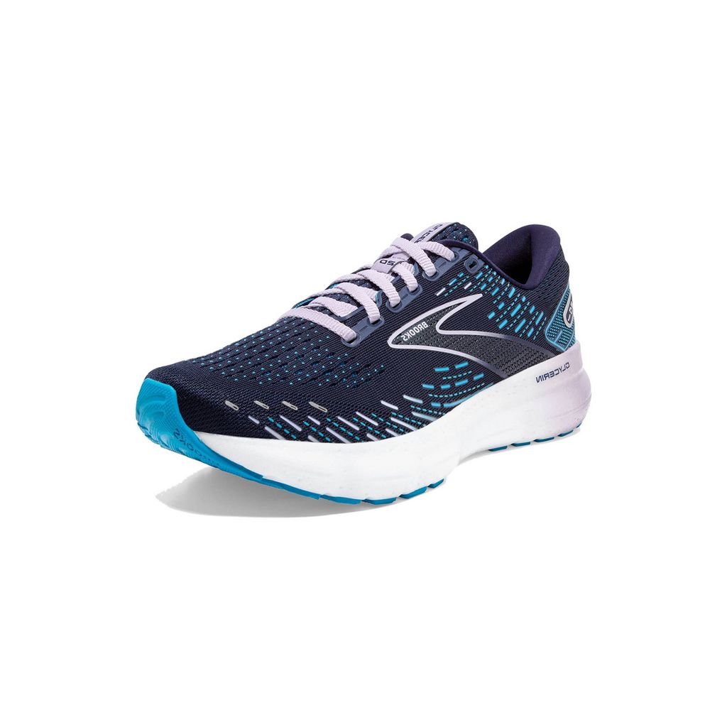 Brooks Herren Glycerin 20 Sneaker - Superweiche Laufschuhe In Blue Lilac White, Größe 42.5