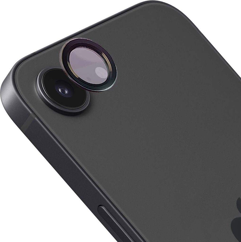 Bizon Glass Snap Lens Apple iPhone 16e schwarzer Rahmen