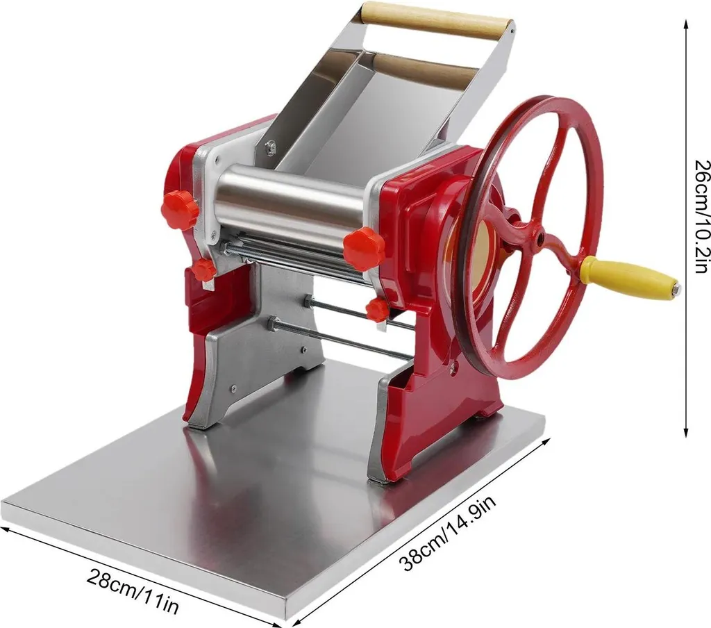 Machine à pâtes réglable de 0,5 à 5 mm - Puissance et design rouge - 5