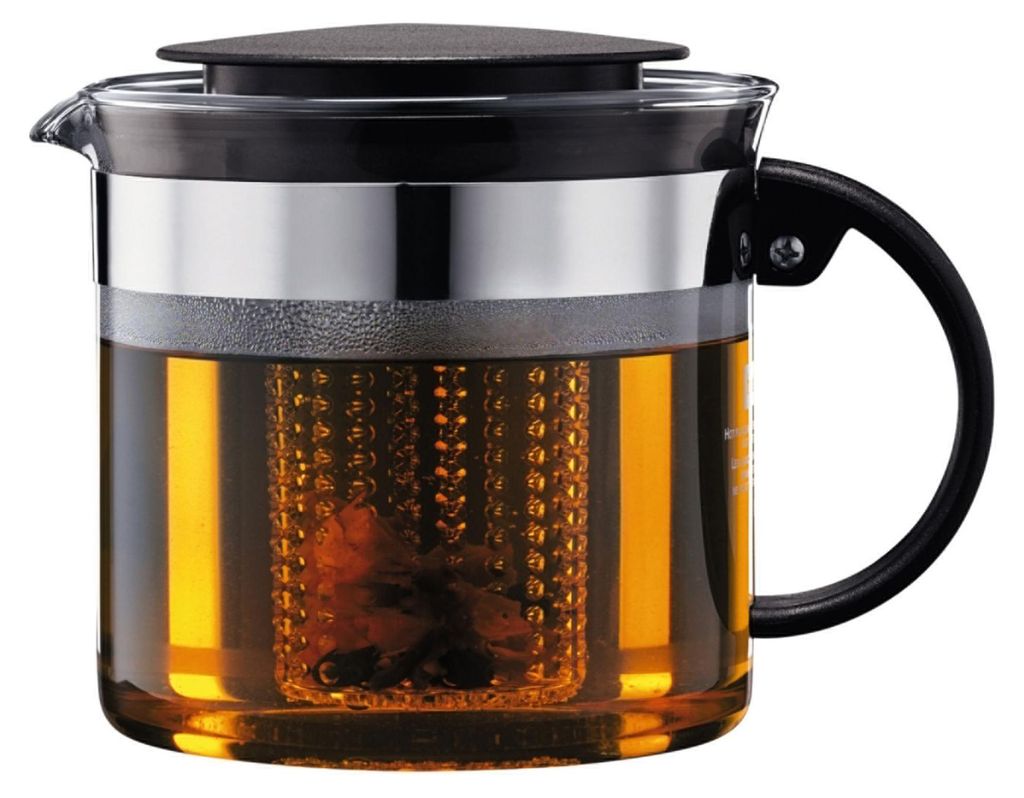 BODUM Teebereiter Teekanne Borosilikatglas ca. 13.4x17.6x13.6 cm mit Deckel