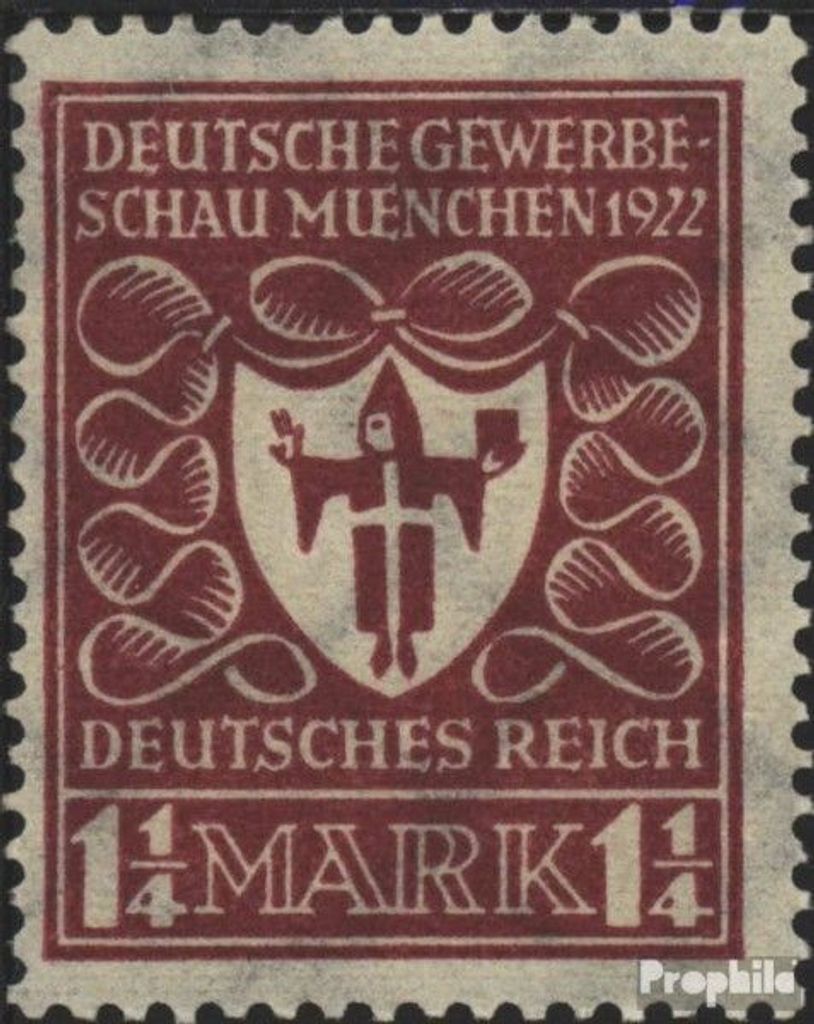 Briefmarken Deutsches Reich 1922 Mi 199c postfrisch Deutsche Gewerbeschau