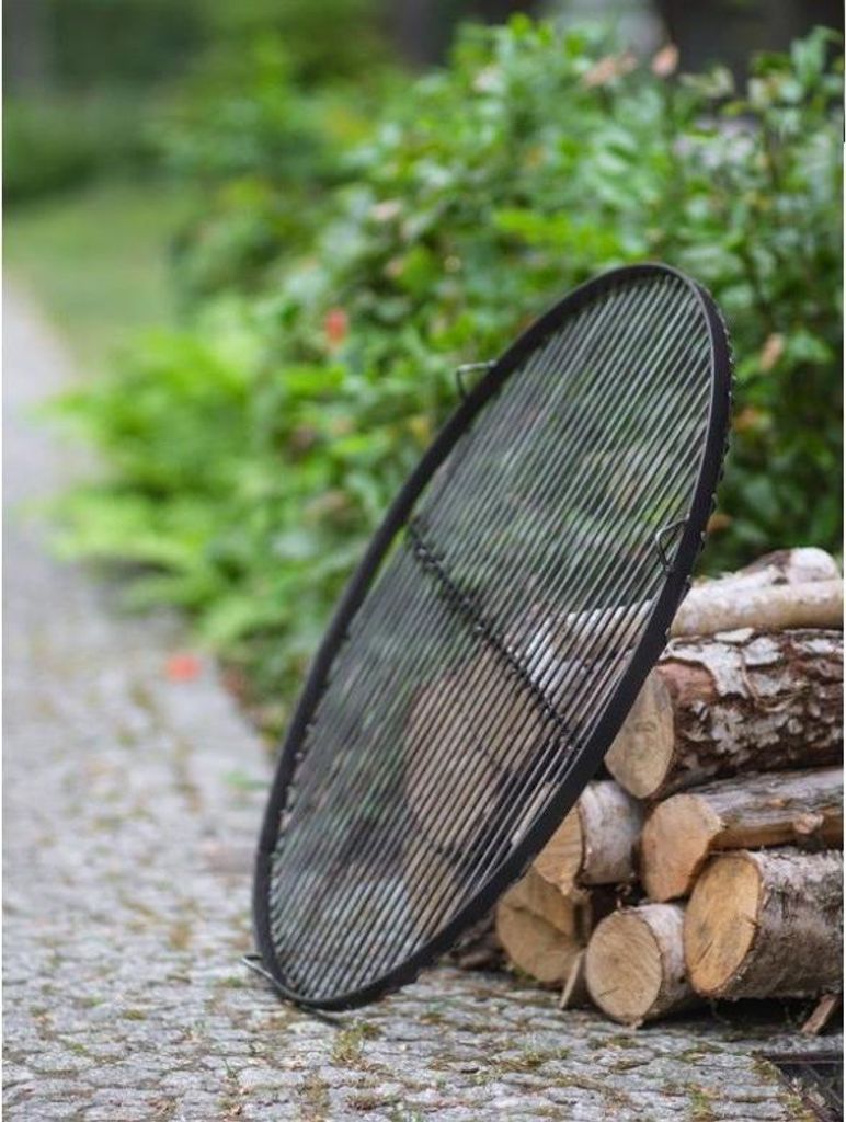 Grille ronde à suspendre pour brasero en acier-Ø 50cm-Acier Image du produit 