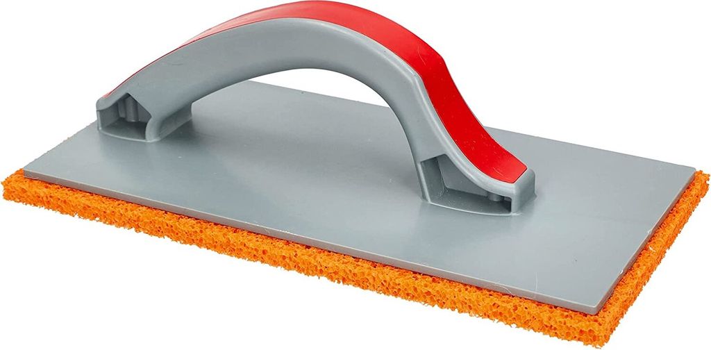 KOTARBAU Reibebrett Kunststoff 280 x 140mm x 9 mm zum Verfugen mit Schwammgummi Orange Stuckbrett