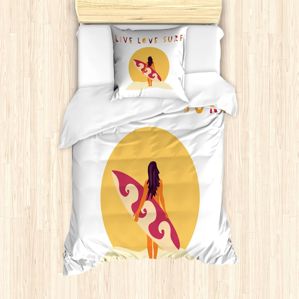 Housse de couette graphique 135x200 cm avec taie d'oreiller assortie