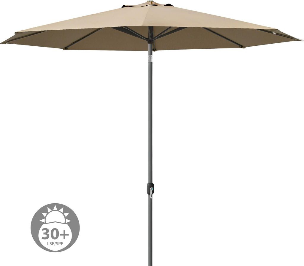 Sonnenschirm 3,5m rund creme Garten Balkon knickbar mit Produktbild 