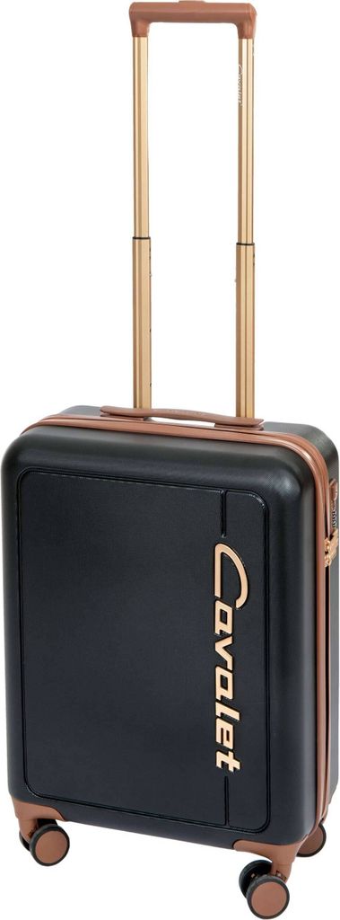 Handgepäck Trolley Koffer Schwarz auf 4 Rollen Reisekoffer Produktbild 