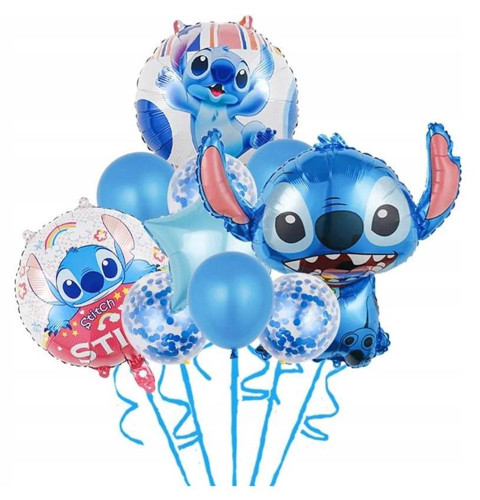 Sada balónků na oslavu narozenin, 10 kusů, Stitch, postava Obrázek produktu 