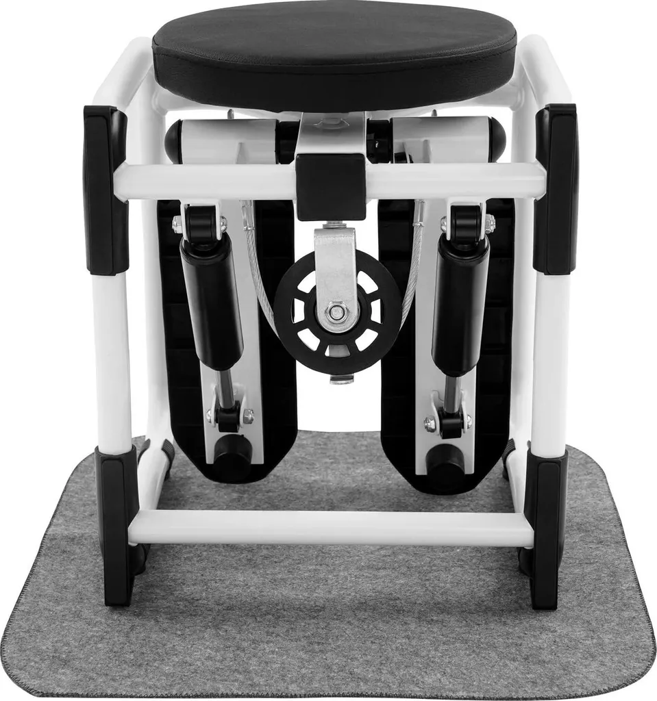 Appareil de fitness stepper avec bandes de résistance et écran LED noir