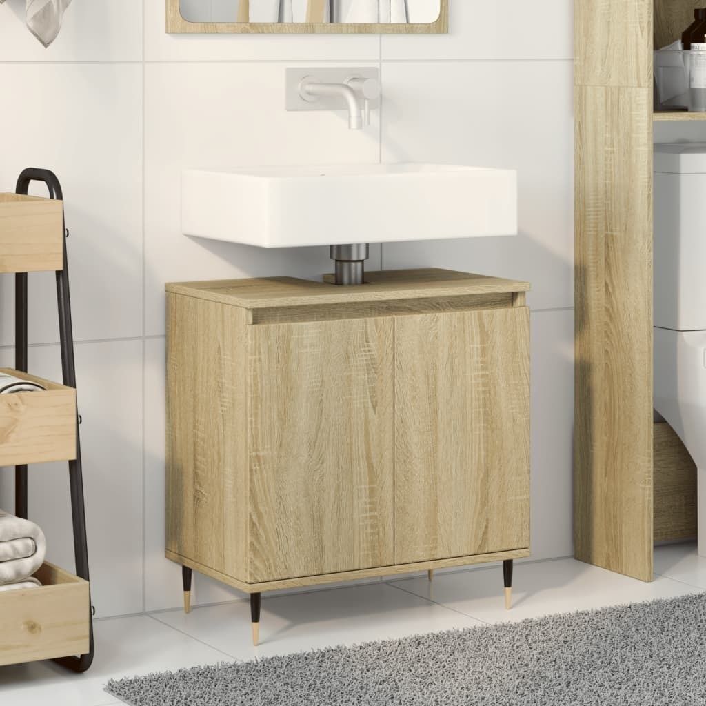 "2026 Promotion" Badschrank - Badregal - Sonoma-Eiche 58x33x60 cm - Holzwerkstoff - Badezimmer CC30767